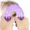 Průhledné gelové dildo s přísavkou fialový