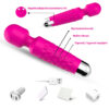 Masážní vibrátor USB Silicone Magic Wand růžový